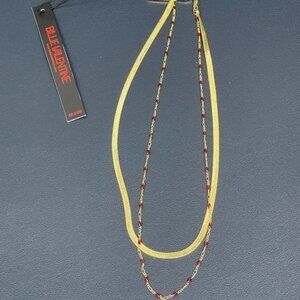 Billie Valentine 14K GP Double Strand Love Message Necklace